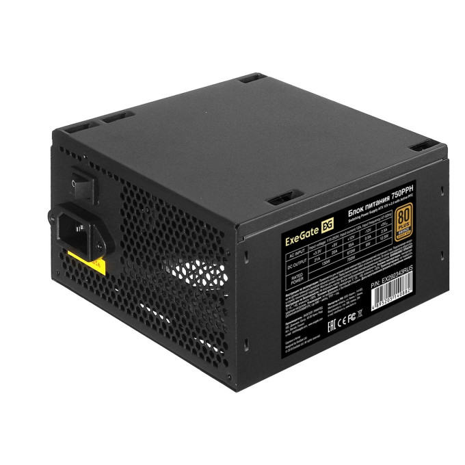 Блок питания 750W EXEGATE 80 PLUS® Bronze 750PPH-S EX292343RUS-S
